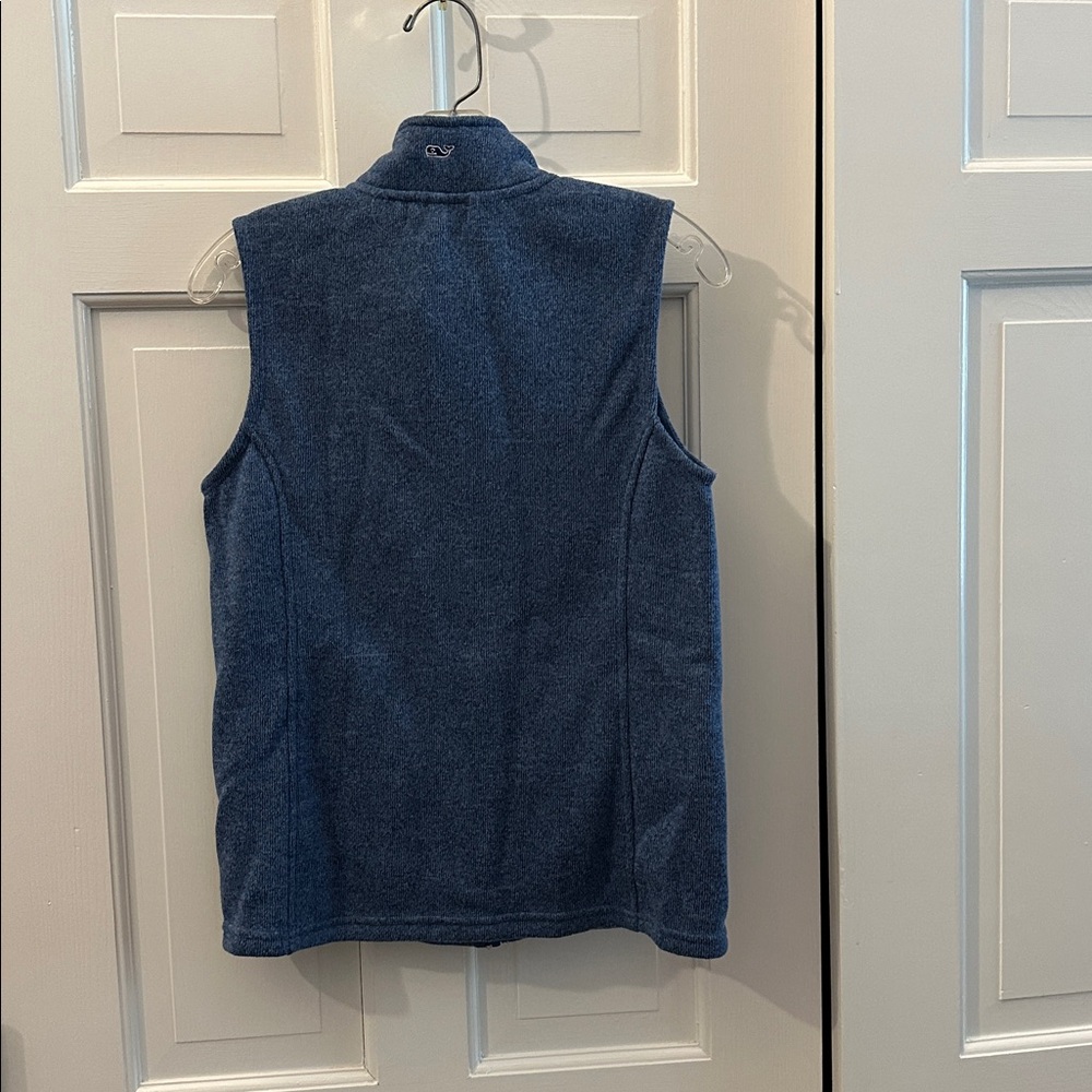 Vineyard Vines Navy Fleece Vest - Picture 2 of 4